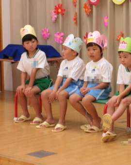 8月の誕生会ありました(幼児)